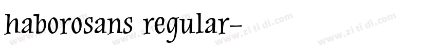 haborosans regular字体转换